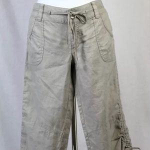 Guess Linen Capri Cargo Pants 26 NWT
